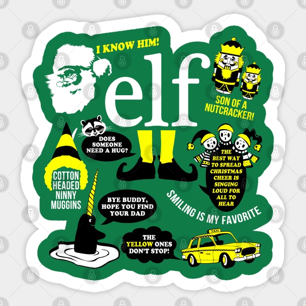 Buddy the Elf Quotes TShirt Elf Sticker TeePublic